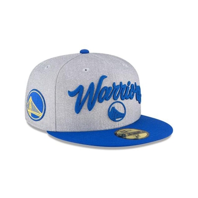 Grey Golden State Warriors Hat - New Era NBA NBA Draft 59FIFTY Fitted Caps USA7184653